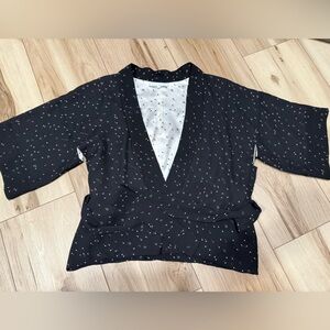 Fleur du Mal Black and White Star Kimono